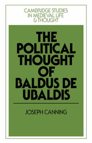 Cover image for The Political Thought of Baldus de Ubaldis