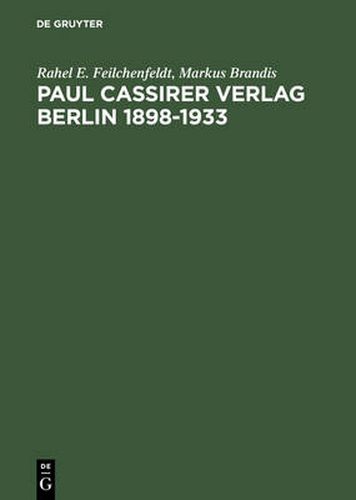 Cover image for Paul Cassirer Verlag Berlin 1898-1933