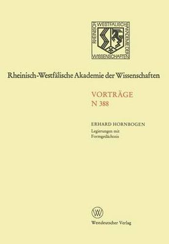 Legierungen mit Formgedachtnis: 372. Sitzung am 6. Februar 1991 in Dusseldorf