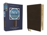 Cover image for NIV Study Bible, Fully Revised Edition (Study Deeply. Believe Wholeheartedly.), Genuine Leather, Calfskin, Brown, Red Letter, Comfort Print