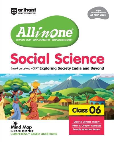 Cover image for Arihant All in One Social Science for Class 6 As per Recommendations of NEP 2020 Based on the latest NCERT Exploring Society India and Beyond