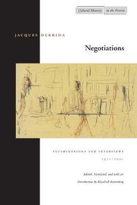 Cover image for Negotiations: Interventions and Interviews, 1971-2001