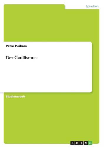 Cover image for Der Gaullismus