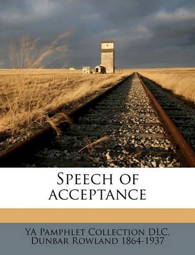 Speech of Acceptance