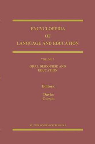 Cover image for Oral Discourse and Education