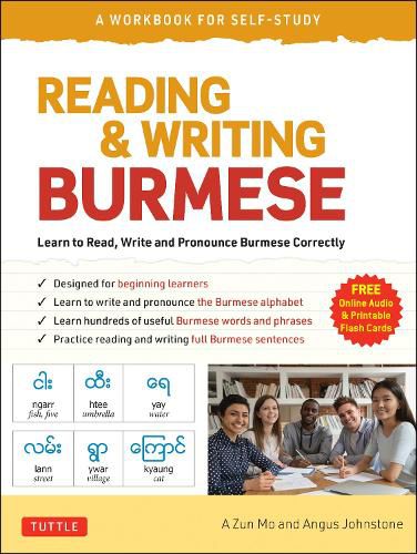 Cover image for Reading & Writing Burmese: A Workbook for Self-Study: Learn to Read, Write and Pronounce Burmese Correctly  (Online Audio & Printable Flash Cards)