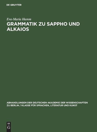 Cover image for Grammatik zu Sappho und Alkaios