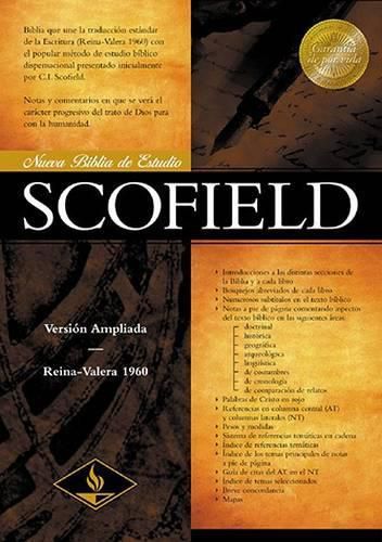 Cover image for RVR 1960 Nueva Biblia de Estudio Scofield negro, piel fabricada