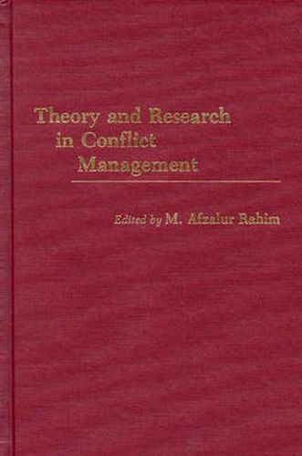 Cover image for Theory and Research in Conflict Management