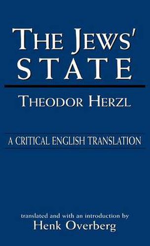 Cover image for The Jews' State: A Critical English Translation