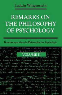 Cover image for Remarks on the Philosophy of Psychology