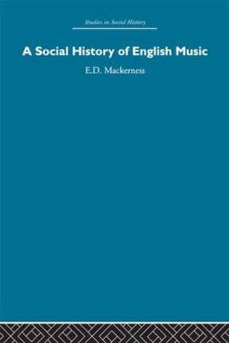 Cover image for A Social History of English Music
