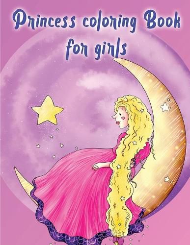 Cover image for Princess Coloring Book For Girls