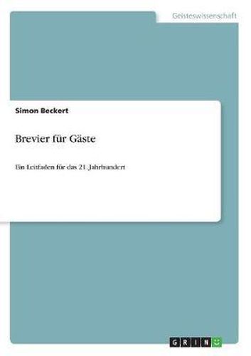 Cover image for Brevier Fur Gaste