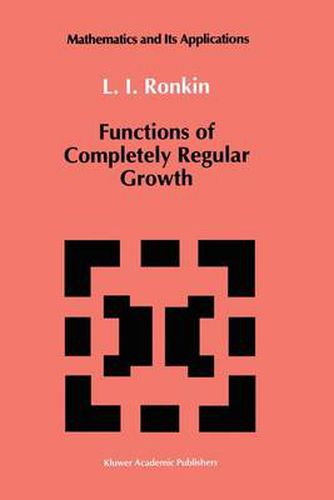 Cover image for Functions of Completely Regular Growth