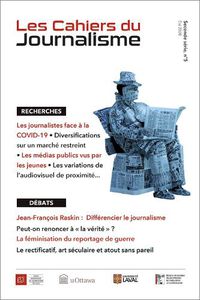 Cover image for Les Cahiers du Journalisme, V.2, NO5