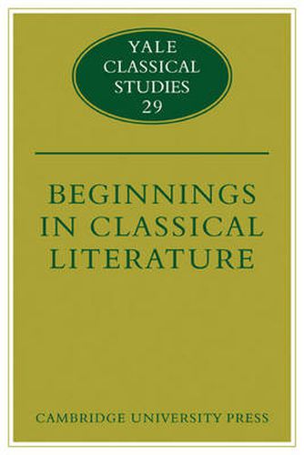 Cover image for Beginnings in Classical Literature
