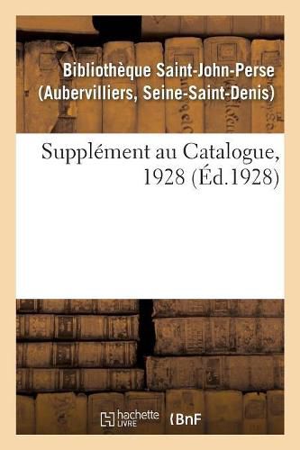 Supplement Au Catalogue, 1928