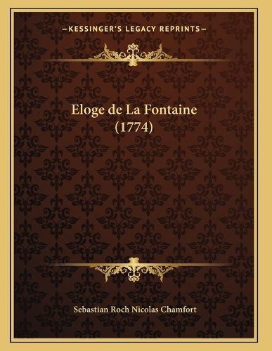Cover image for Eloge de La Fontaine (1774)