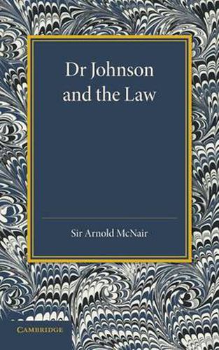 Cover image for Dr Johnson and the Law