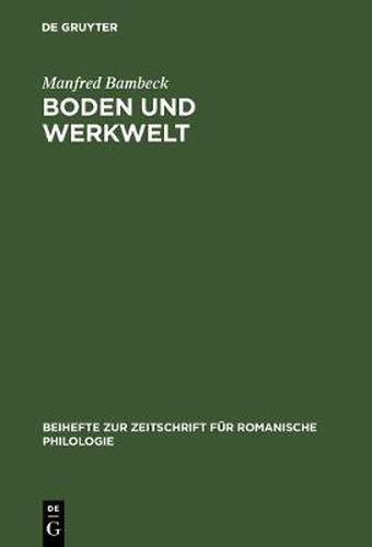 Cover image for Boden und Werkwelt