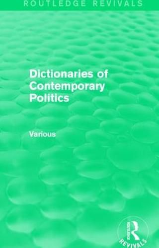 Cover image for Dictionaries of Contemporary Politics