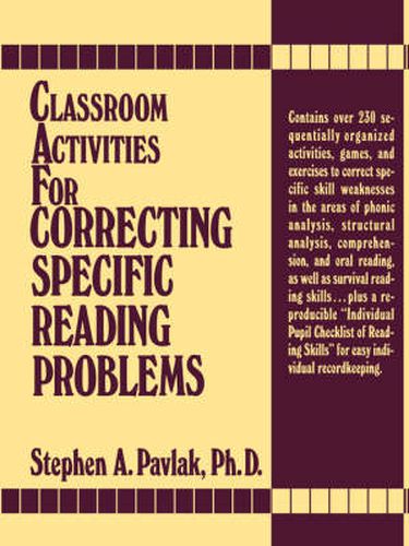 Cover image for Classroom Activities for Correcting Specific Reading Problems