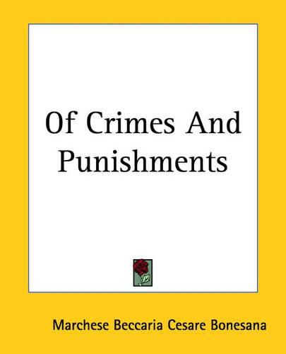 Cover image for Of Crimes And Punishments