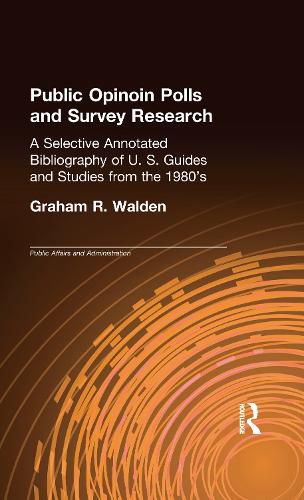 Cover image for Public Opinion Polls and Survey Research: A Selective Annotated Bibliography of U. S. Guides & Studies from the 1980s