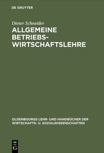 Cover image for Allgemeine Betriebswirtschaftslehre