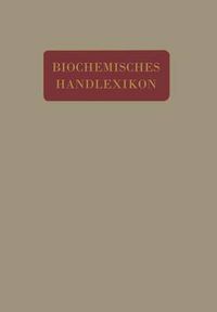 Cover image for Biochemisches Handlexikon: V. Band