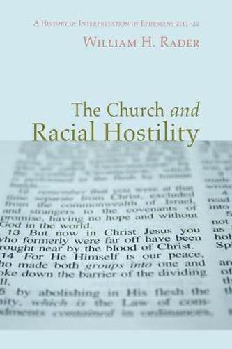 Cover image for The Church and Racial Hostility