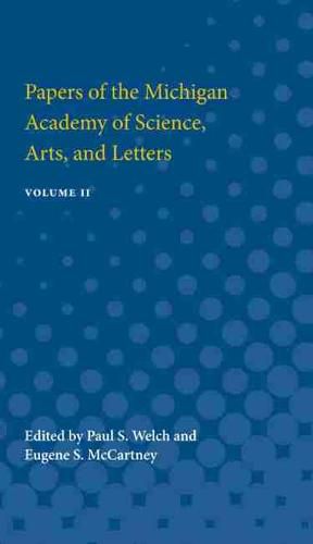 Cover image for Papers of the Michigan Academy of Science, Arts and Letters: Volume II