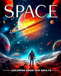 Cover image for Space Coloring Book for Adults