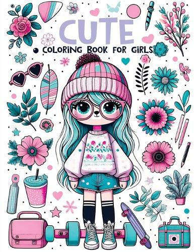 Cover image for Cute Coloring Book For Girls