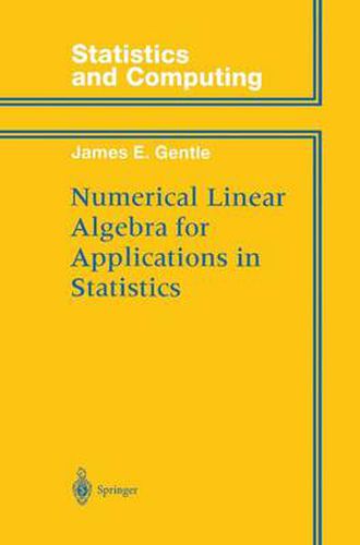 Cover image for Numerical Linear Algebra for Applications in Statistics