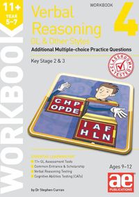 Cover image for 11+ Verbal Reasoning Year 5-7 GL & Other Styles Workbook 4: Additional Multiple-choice Practice Questions