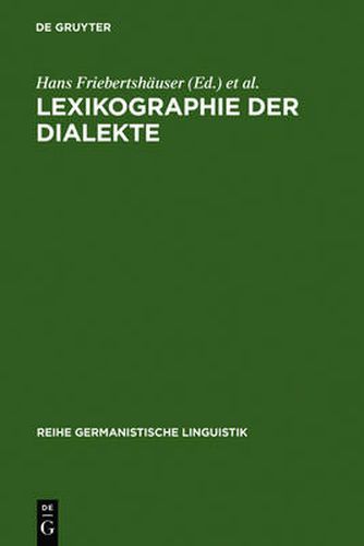 Cover image for Lexikographie der Dialekte