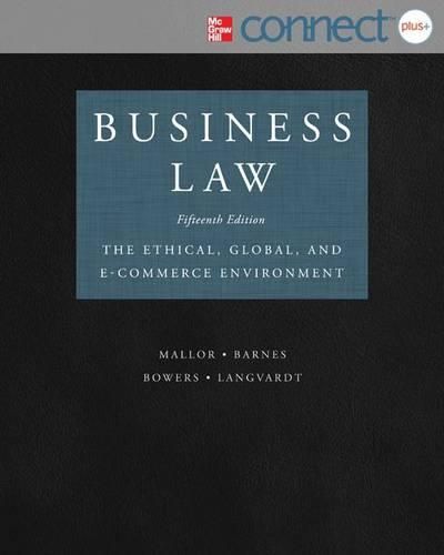 Cover image for Business Law with Connect Plus