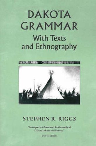 Cover image for Dakota Grammar: With Texts and Ethnography