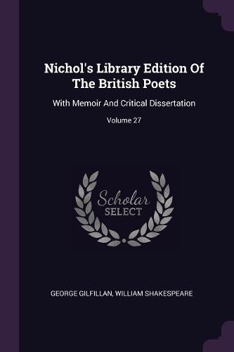 Cover image for Nichol's Library Edition Of The British Poets