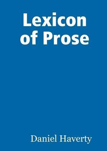 Cover image for Lexicon of Prose