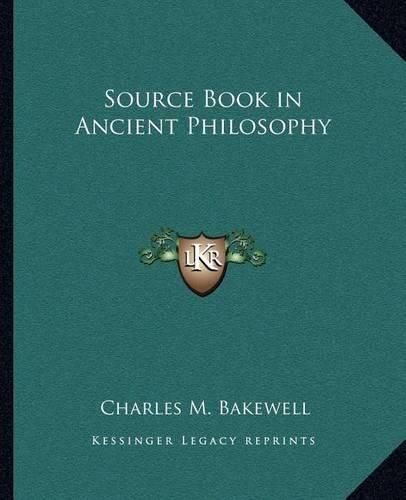 Source Book in Ancient Philosophy