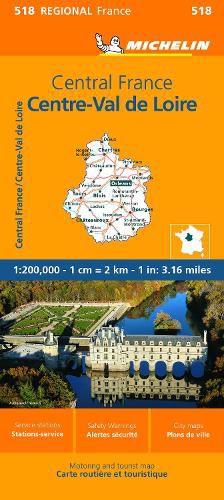 Cover image for Michelin Regional Maps: France: Central France Map 518