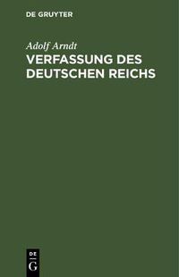 Cover image for Verfassung des Deutschen Reichs