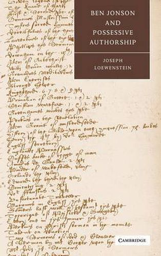 Cover image for Ben Jonson and Possessive Authorship