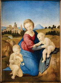 Cover image for Michelangelo, Leonardo, Raphael