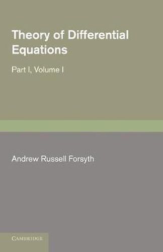 Cover image for Theory of Differential Equations: Exact Equations and Pfaff's Problem