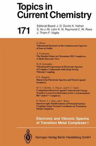 Cover image for Electronic and Vibronic Spectra of Transition Metal Complexes I