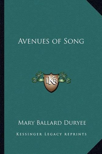 Cover image for Avenues of Song